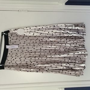 Metallic Pleated Skirt